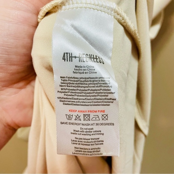 4th + Reckless Beige Maxi Bodycon Dress Medium NWT NEW! - Picture 10 of 11